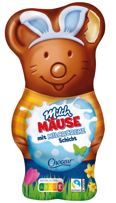 Шоколадная Фигурка Мышка Milch Mouse 95 гр (24 шт в упак)