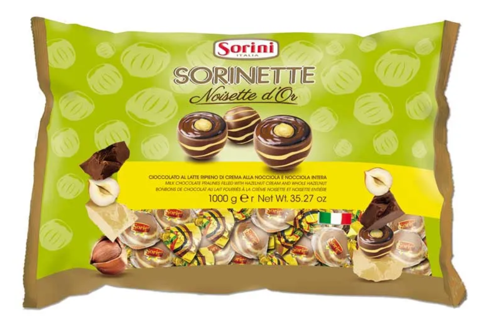 Конфеты шоколадные Sorini Sorinette Noisette d'Or 1кг / Италия