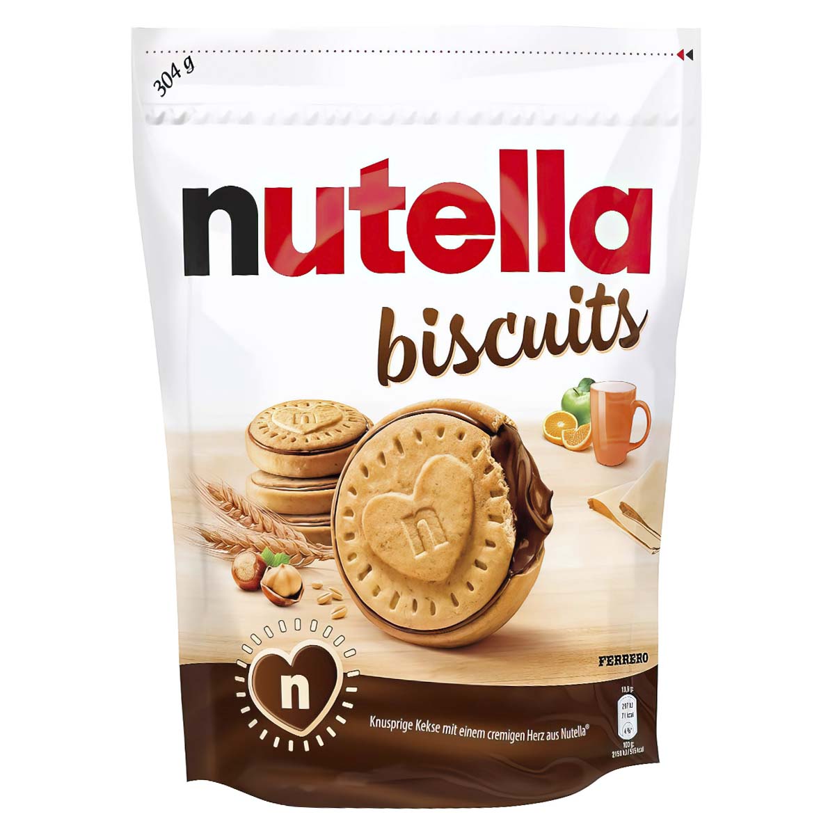 Печенье Ferrero Nutella Biscuits с шоколадной начинкой, 304 г